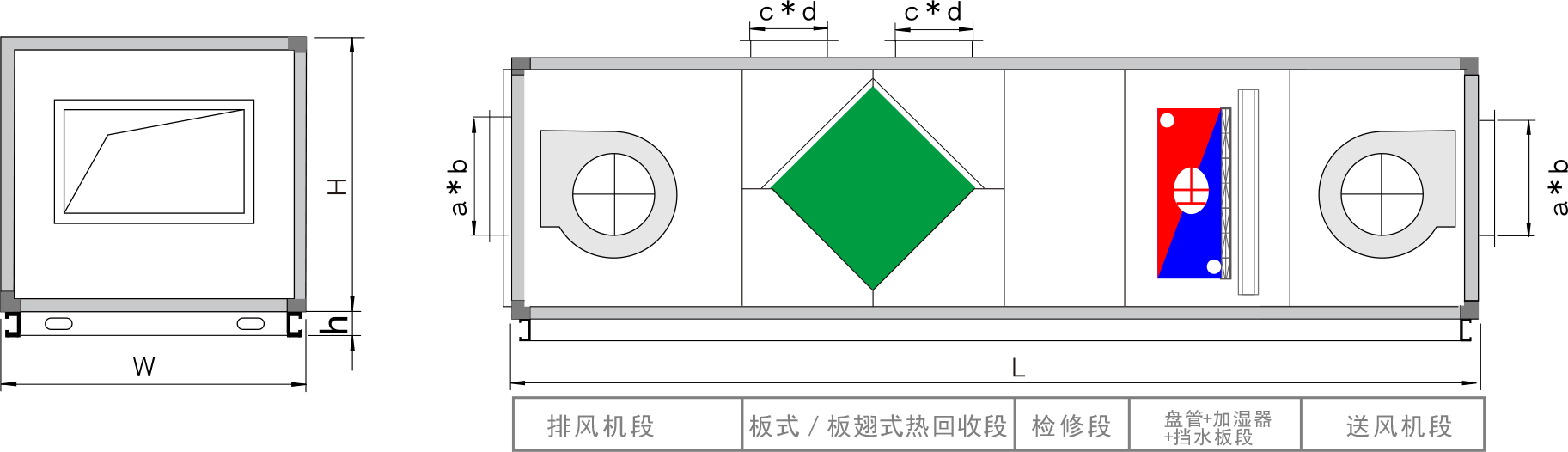 奎文板翅/板式组合形式四