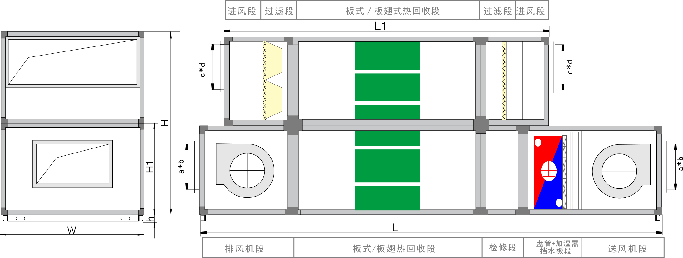 奎文板翅/板式组合形式五